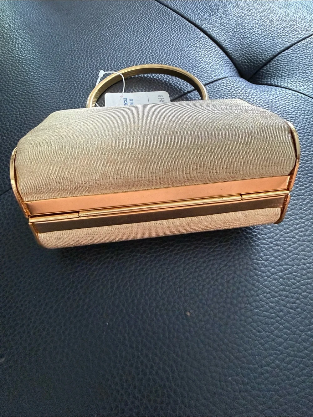 Vintage 2000s Gold Hard Shell Clutch Bag ✨ New with Tags